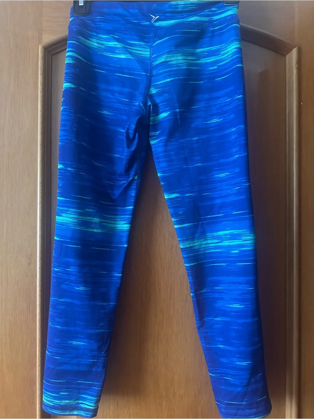 Old Navy Blue Striped Athletic Leggings Size M (8)